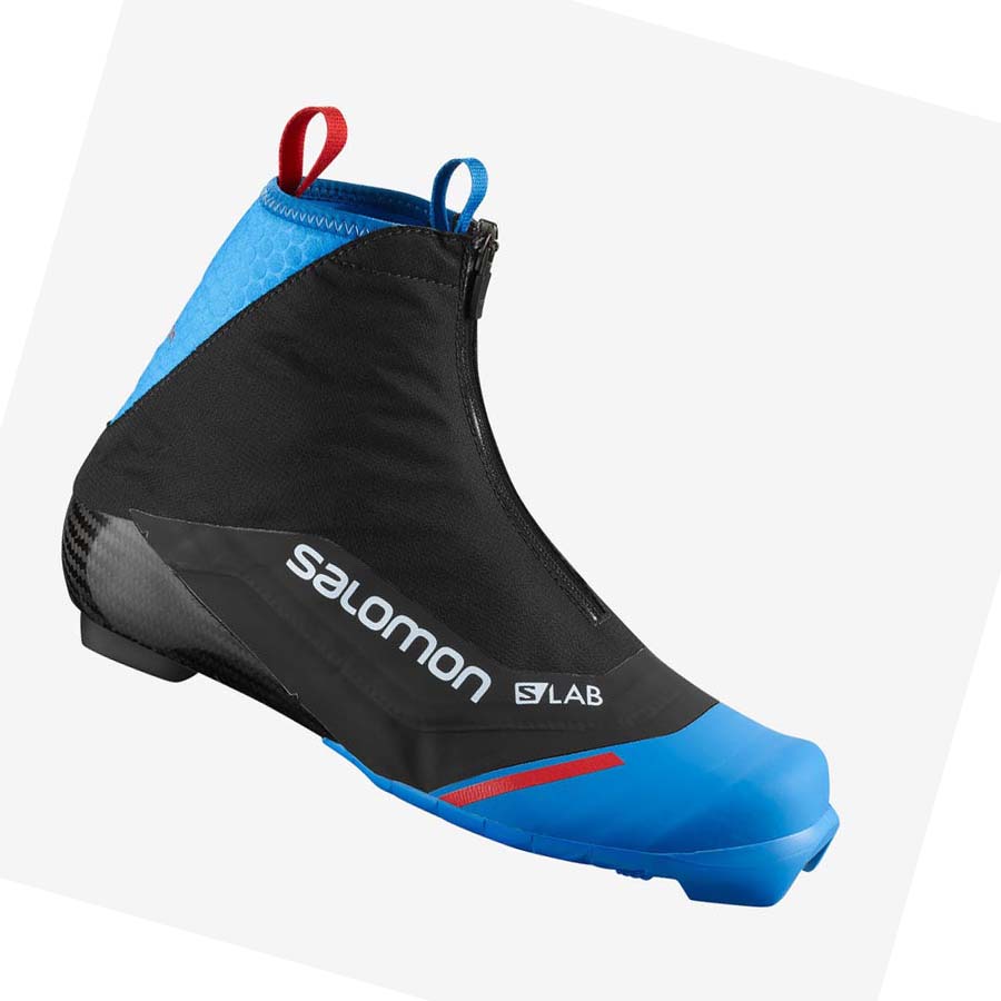 Salomon S/LAB CARBON CLASSIC PROLINK Síbakancs Férfi Fekete Kék | HU 2740HAP